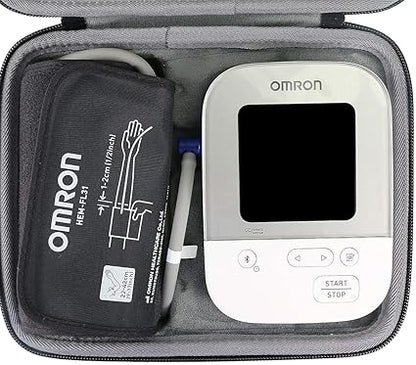 co2CREA Hard Case for OMRON Silver M4 Blood Pressure Monitor Upper Arm Cuff BP5250 BP7250 HEM-7156 HEM-7155T, Portable Travel Case Replacement
