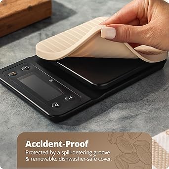 Greater Goods 0.1g Precision Coffee Scale with Timer  3kg Digital Scale for Pour-Over, Espresso, French Press, Kitchen Use (Birch)