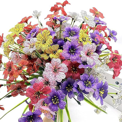 Arisefrom Flowers, Arisefrom Artificial Flowers, Arisefrom Artificial Outdoor Flower, Rainproof Uv Resistant, Lifelike Colorful Daisy Eucalyptus (White, Fill 1 Pot (120 Flowers))