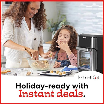 Instant 140-3000-01 Vortex Plus Quart 7-in-1 Multi-Use Air Fryer, 10QT, Silver,Black