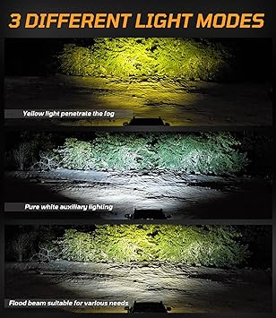 LED Fog Light Assembly 60W High Power Flood Beam Auxiliary Light Built-On Mounting Brackets for 12-22 Tacoma, 14-22 4Runner, 14-21 Tundra, 07-18 Camry 1:1 Plug-N-Play OEM Replacement Kits, Pack of 2