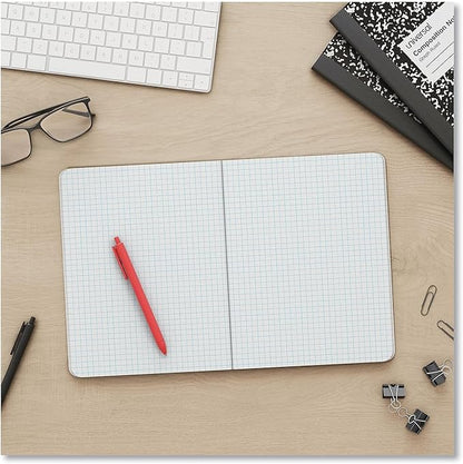 Universal Quad Rule Composition Book, Quadrille Rule (4 sq/in), Black Marble Cover, (100) 9.75 x 7.5 Sheets