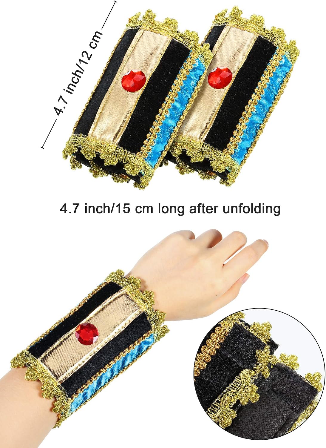 SATINIOR Egyptian Costume Accessory Set for Women Men Includes Egypt Belt Collar Wristbands Themed Cosplay Party Medium