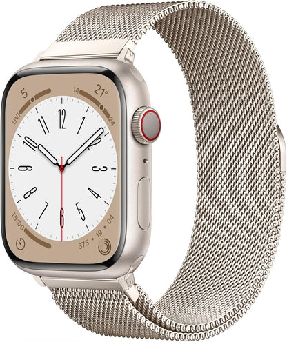 Original Milanese Loop Band Compatible with Apple Watch 38mm 40mm 41mm 42mm 44mm 45mm 46mm 49mm - Women & Men Magnetic Closure Adjustable Metal Strap for iWatch Series 11 10 9 8 7 6 5 4 SE2 3 Ultra2 3