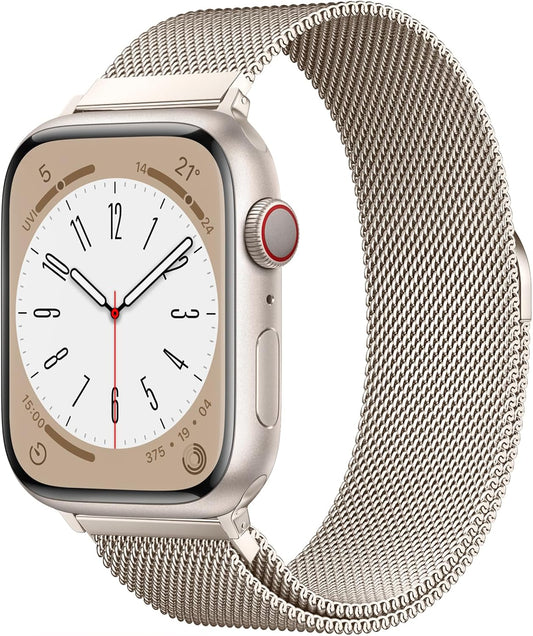 Original Milanese Loop Band Compatible with Apple Watch 38mm 40mm 41mm 42mm 44mm 45mm 46mm 49mm - Women & Men Magnetic Closure Adjustable Metal Strap for iWatch Series 11 10 9 8 7 6 5 4 SE2 3 Ultra2 3