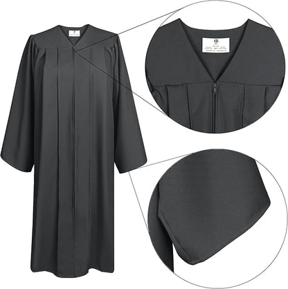 GradPlaza Matte Choir Robe for Church Baptism Officiant Confirmation Costume,Graduation Gown for School,Judge Pastor Robes