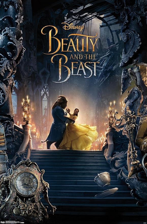 Trends International Disney Beauty And The Beast - Triptych 2 Wall Poster, 22.375" x 34", Unframed Version