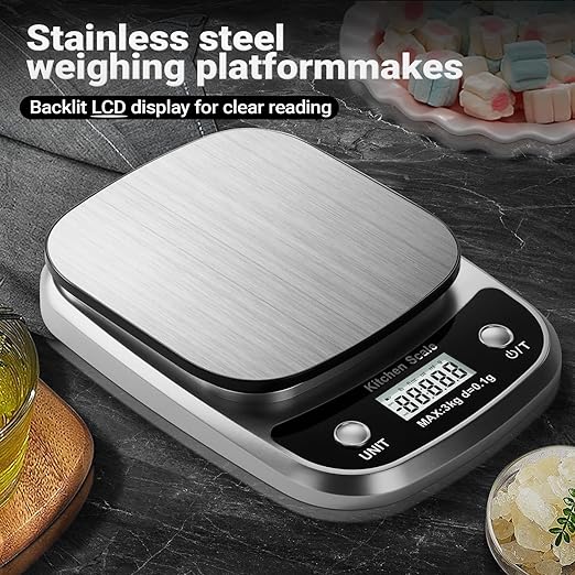 Food Kitchen Scale Digital Weight Grams and Oz,Professional Small Digital Kitchen Food Scales 3kg0.1g for Weight Loss