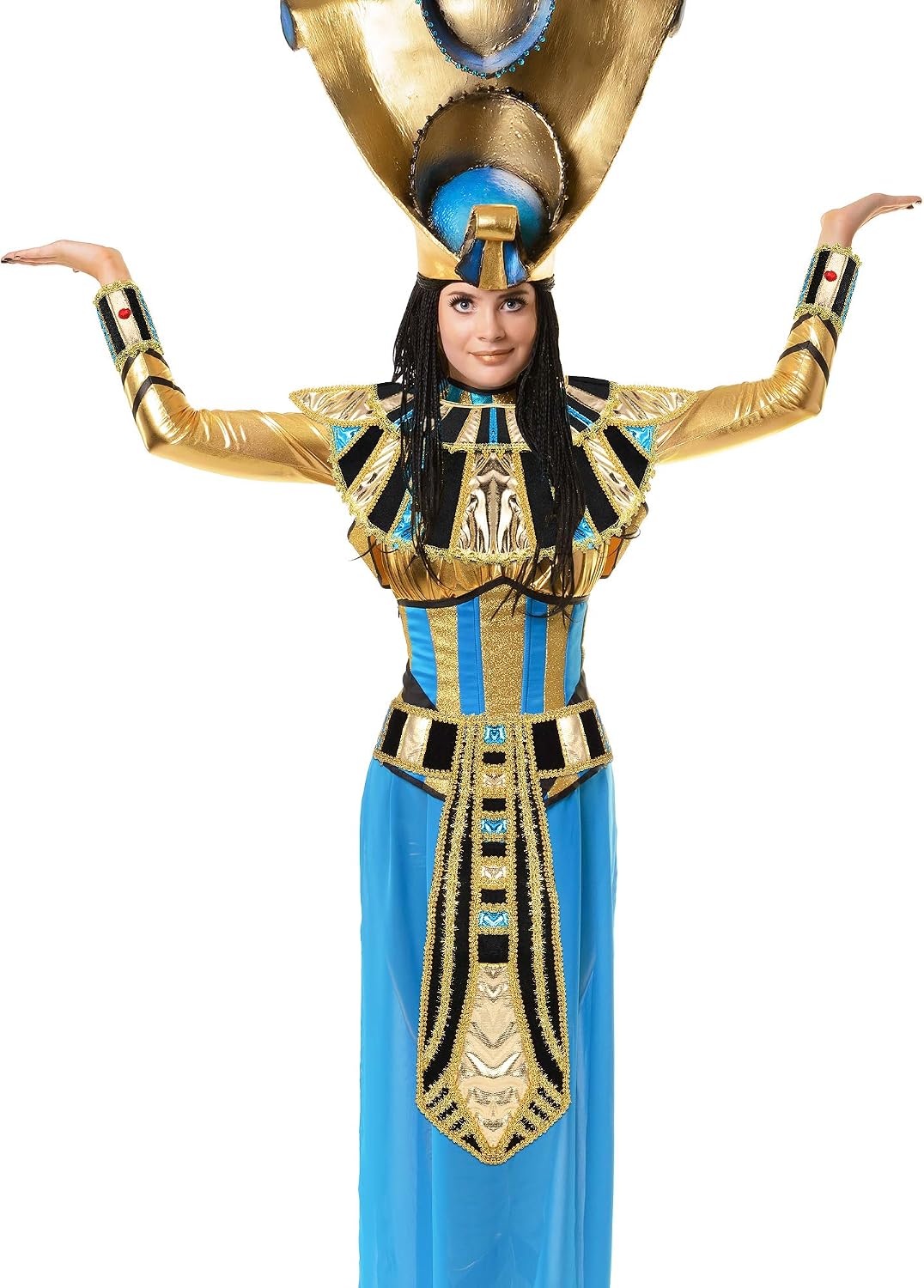 SATINIOR Egyptian Costume Accessory Set for Women Men Includes Egypt Belt Collar Wristbands Themed Cosplay Party Medium