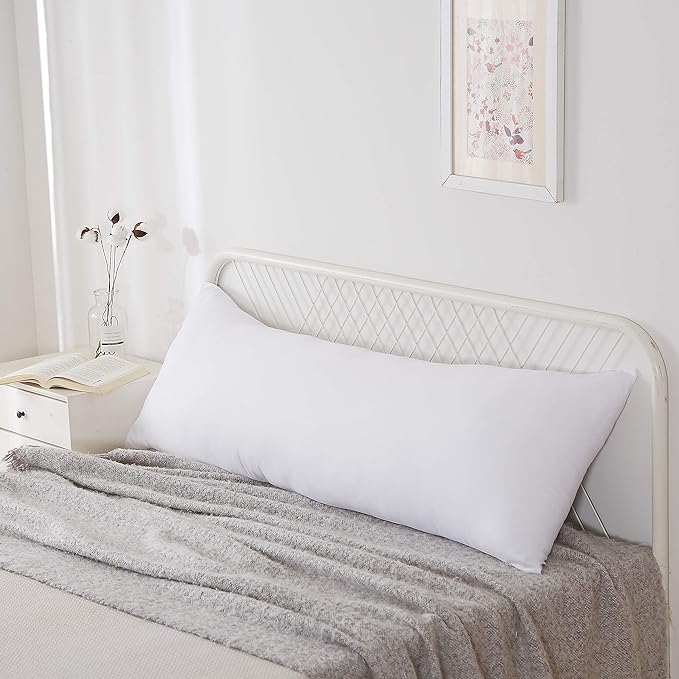 Acanva Fluffy Body Pillow for Adults and Pregnancy, Soft Long Full Pillow Insert for Side Sleepers