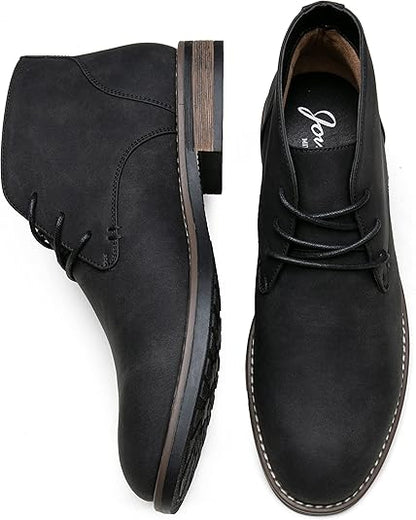 Jousen Men's Chukka Boots Lace Up Desert Ankle Boots Classic Causal Dress Boots for Men