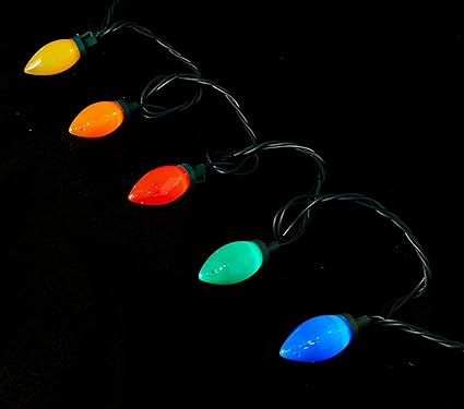 NOMAINMLITEN-IMPORT 2936-88A 0 Holiday Wonderland, 25 Count, Multi Ceramic, C9, Glass Look LED Light Set