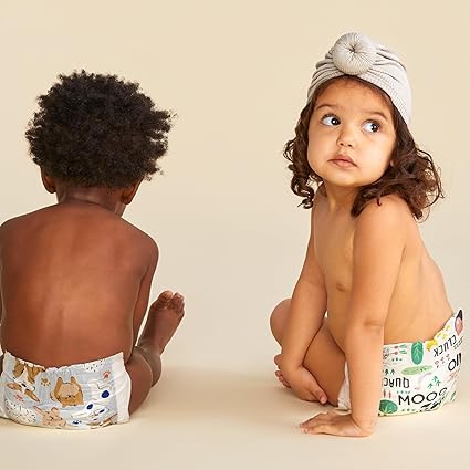 The Honest Company Clean Conscious Diapers  Plant-Based, Sustainable  Barnyard Babies  Its A Pawty  Club Box, Size 7 (41 lbs), 36 Count