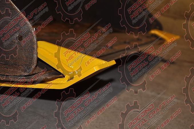 Pocono Metal Craft Tractor Bucket Ski Edge Turf Tamer Skid Protector (Safety Yellow)