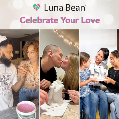 Luna Bean Hand Casting Kit - Couples, Wedding, Hand Mold Highly detailed, easy to use, fun activity for making memories; gifts for women, special occasions, milestones, and family