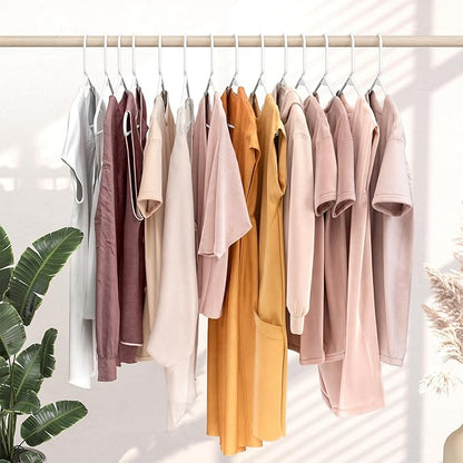 Clothes Hangers Plastic 20 Pack - White Plastic Hangers - Makes The Perfect Coat Hanger and General Space Saving Clothes Hangers for Closet - Percheros Ganchos para Colgar Ropa Hangars