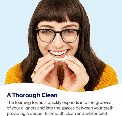 EverSmile AlignerFresh Extra Whitening Foam  Cleaner Compatible with All Clear Aligners and Retainers  Eliminates Bacteria, Whitens Teeth, Fights Bad Breath  50ml (1 Pack)