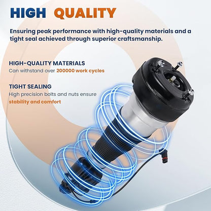 1x Front Right Air Suspension Strut Spring Shock Absorber Compatible for 4Matic 2005-2012 Mercedes Benz S-Class W221 4Wd S350 S450 S550 Cl550 Replaces 2213200538 (Passenger Side Only)