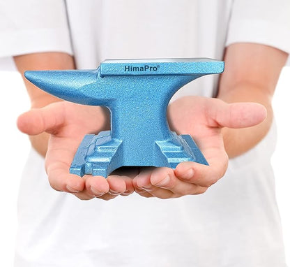 HimaPro Single Horn Anvil for Blacksmith Blue - 11 lbs Cast Iron Anvil - A Wonderful Tool for Jewelry Making and Metal Stamping