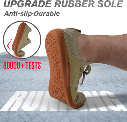 relxfeet Men's Barefoot Shoes Minimalist Cross-Trainer Shoes Wide Toe Walking Shoes Zero Drop Sole Trail Running Sneakers