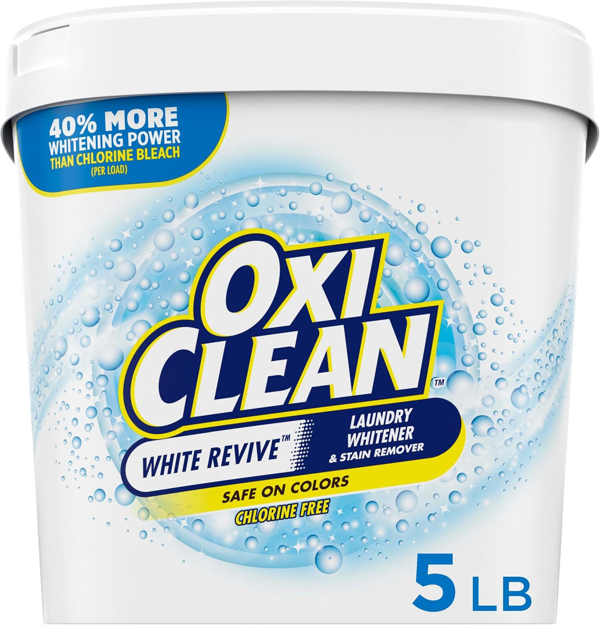 OxiClean White Revive Laundry Whitener and Stain Remover Powder, Alternative to Bleach for Laundry