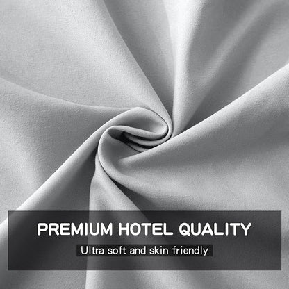 FreshCulture King Flat Sheet - Hotel Quality King Flat Sheet Only - Brushed Microfiber Top Sheet - Ultra Soft  Breathable - Wrinkle-Free - Easy Care - Single Flat Sheet (King, Light Grey)