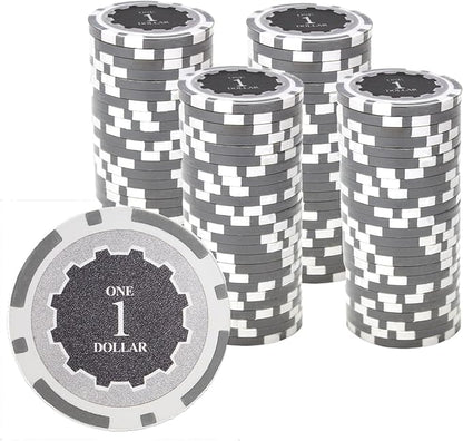 Eclipse 14-gram Poker Chips (100-pack) - Heavyweight Clay Composite
