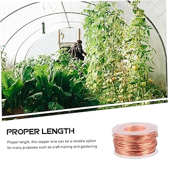 Electroculture Copper Wire for Gardening 18 Gauge 131ft40m Lightweight Easy to Handle DIY Craft Copper Wire