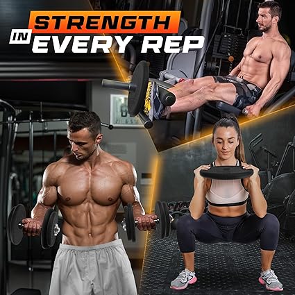 Yes4All Standard 1" Cast Iron Weight Plate - Ideal for Strength Training - 10LBS (Single)