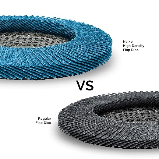 NEIKO 11257A High Density Jumbo Premium Zirconia Flap Disc | 4.5" x 7/8-Inch, 40 Grit, Bevel Type #29-10 Pack