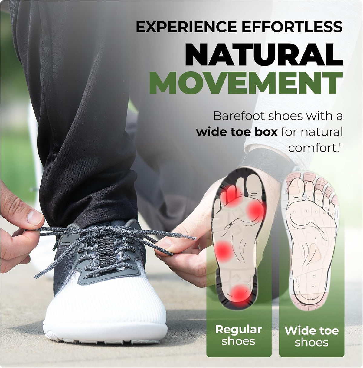 Hike Footwear Shade - Healthy Barefoot Shoes for All-Day Comfort & Foot Pain Relief, Wide Toe Ergonomic Design for Daily Wear, Minimalist Non-Slip Boots for Natural Walking, Unisex