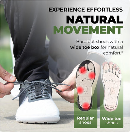Hike Footwear Shade - Healthy Barefoot Shoes for All-Day Comfort & Foot Pain Relief, Wide Toe Ergonomic Design for Daily Wear, Minimalist Non-Slip Boots for Natural Walking, Unisex
