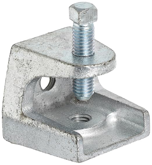 Morris Products 17476 Support Beam Clamp, Mallable, Iron, 12"-13 Rod Size, 12"-13 Set Screw Size, 750 lbs Max Load