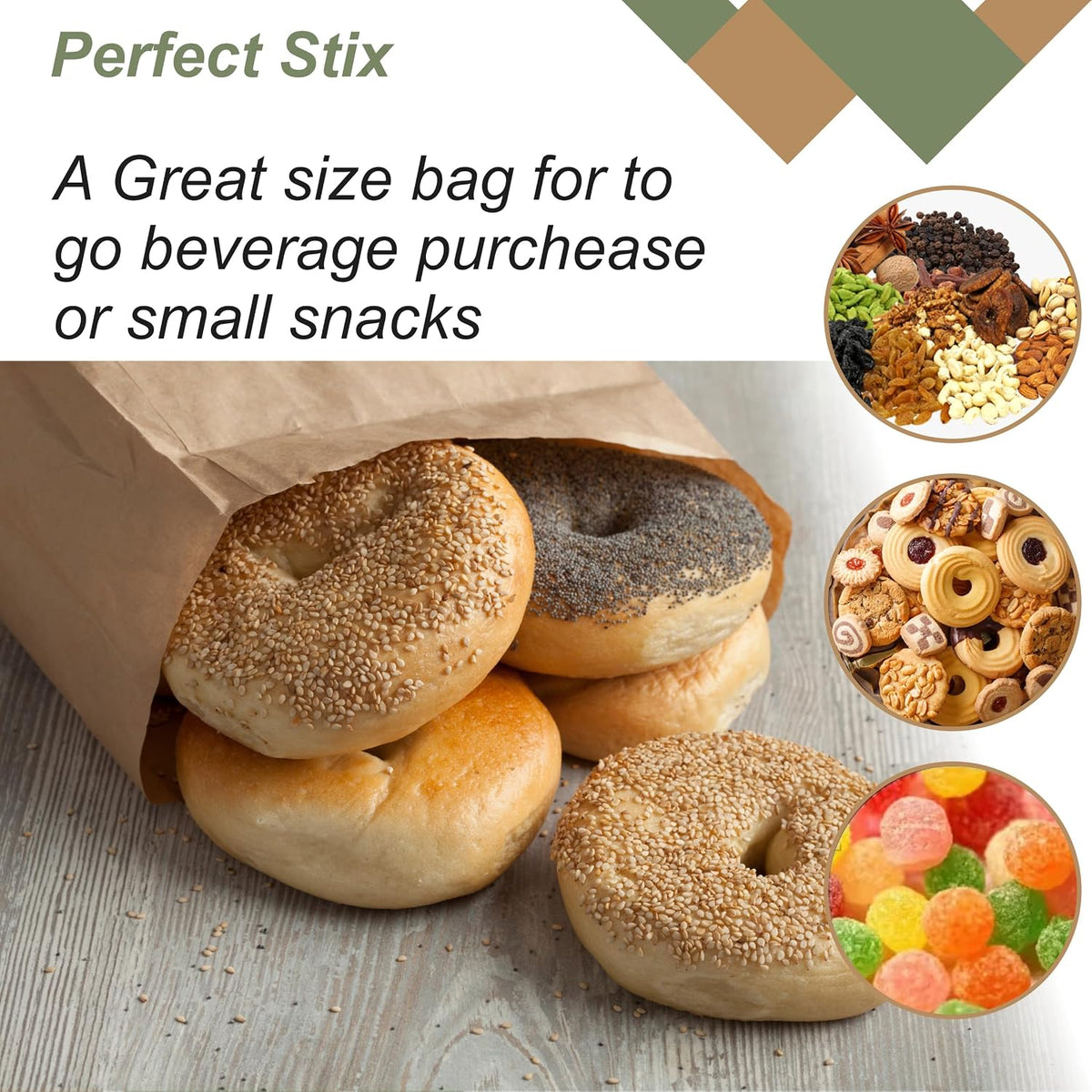 Perfect Stix 2lb Brown Paper Bags- Package of 48ct