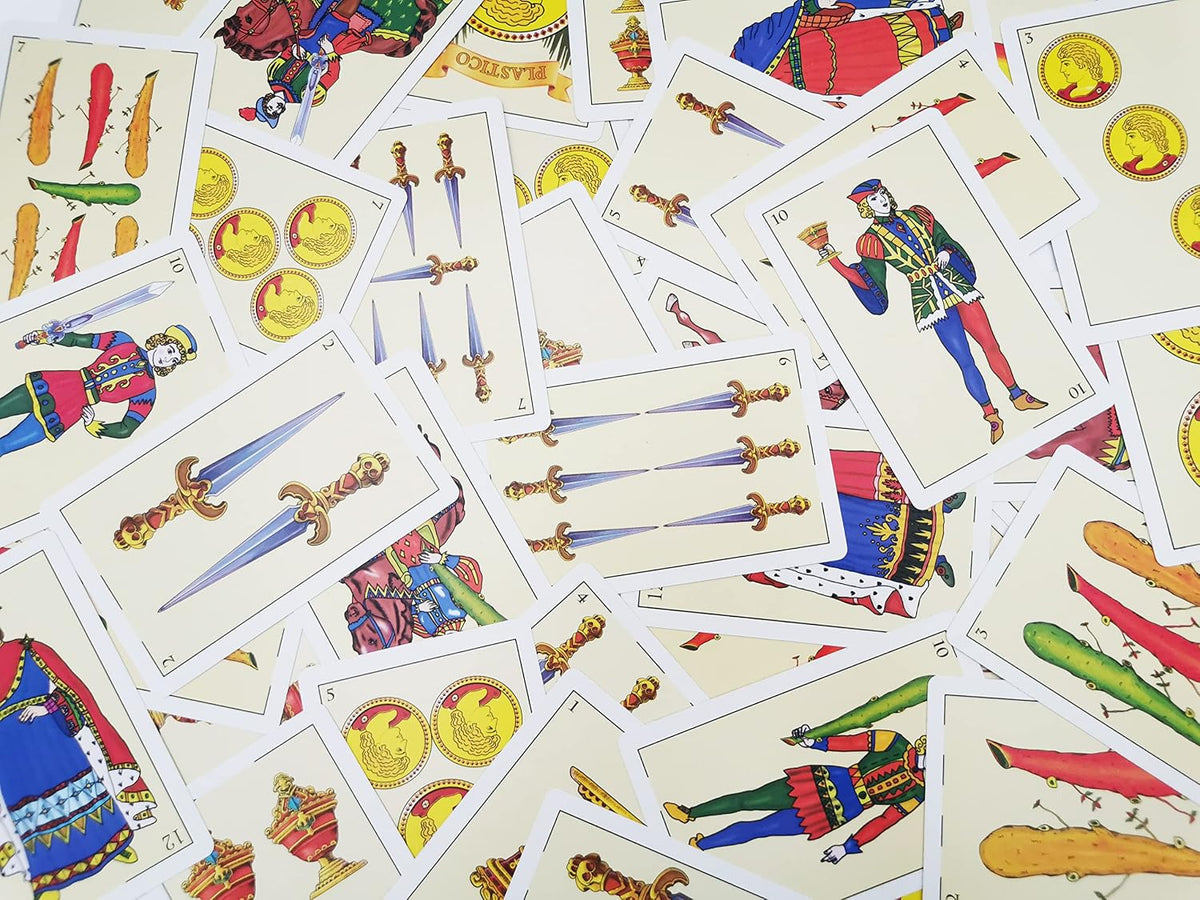 CDBXRA 2 Decks Spanish Playing Cards Cartas Españolas, Baraja Española, Briscas Cards Puerto Rico, Mexican Playing Cards, Plastico Spanish Cards, Barajas Espanolas Plasticas(with Playing Card Boxes)