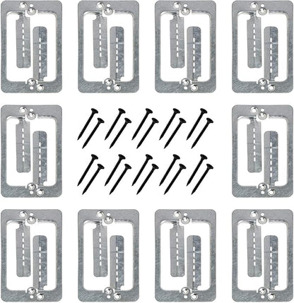 Cmple - Drywall Bracket Single-Gang Standard Wall Plate - Includes Drywall Screws  Metal (10PACK)