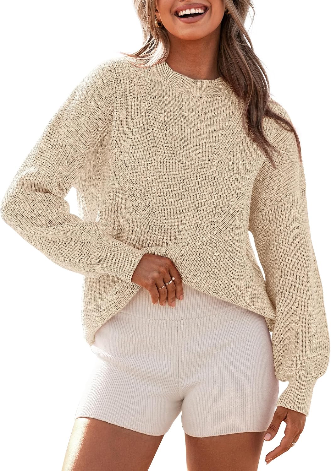 White, Old Navy Textured-Knit Sweater.