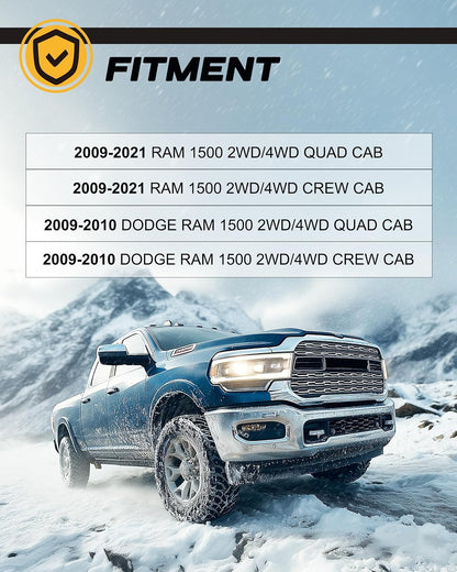 Rear Suspension Kit Fit for 2009-2021 Dodge Ram 1500 2WD/4WD Quad & Crew Cab, Up to 8,600 lbs, Replacement for DR1500DQ