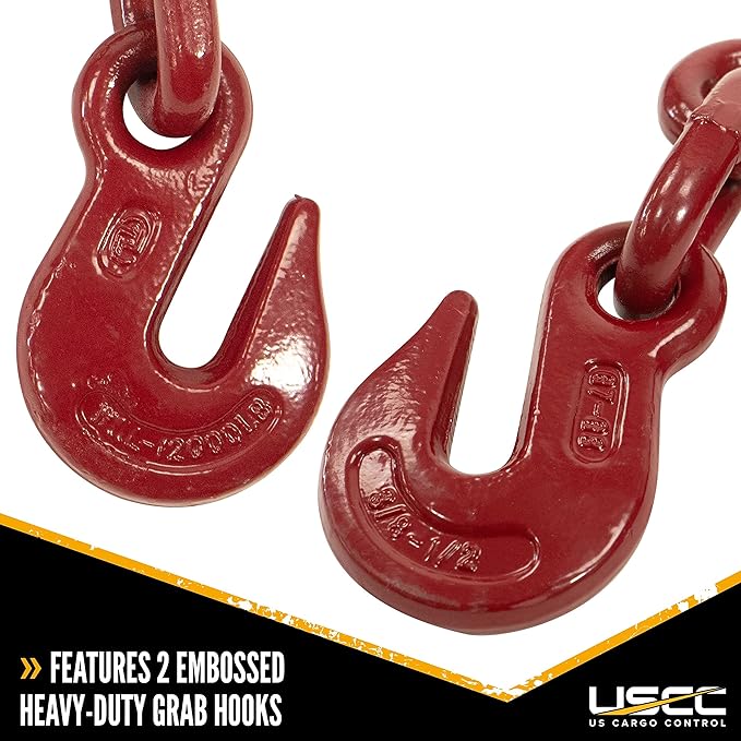 Heavy Duty Ratchet Load Binder for 38" Grade 70 Chain (Working Load Limit: 12,000lb)