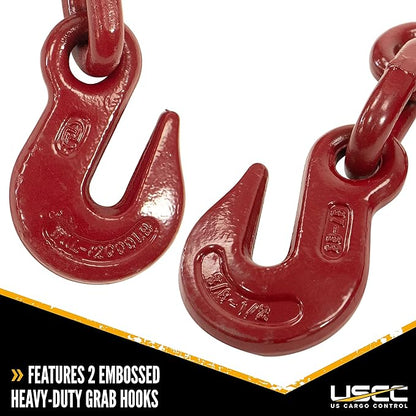 Heavy Duty Ratchet Load Binder for 38" Grade 70 Chain (Working Load Limit: 12,000lb)