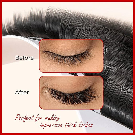 Classic Eyelash Extension Professional Supplies, CJLDD Curl, 8-20mm Length, 0.150.20 Thickness, Fake Eye Lashes, Soft and Lightweight Lashes Mixed to Mixed Length Pack