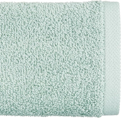 Basics face Towels for bathroom, 100 Cotton Extra Absorbent washcloth, Fast Drying - salon towel - 24 Pack (12 x 12 inches), Seafoam Green, Ice Blue, White