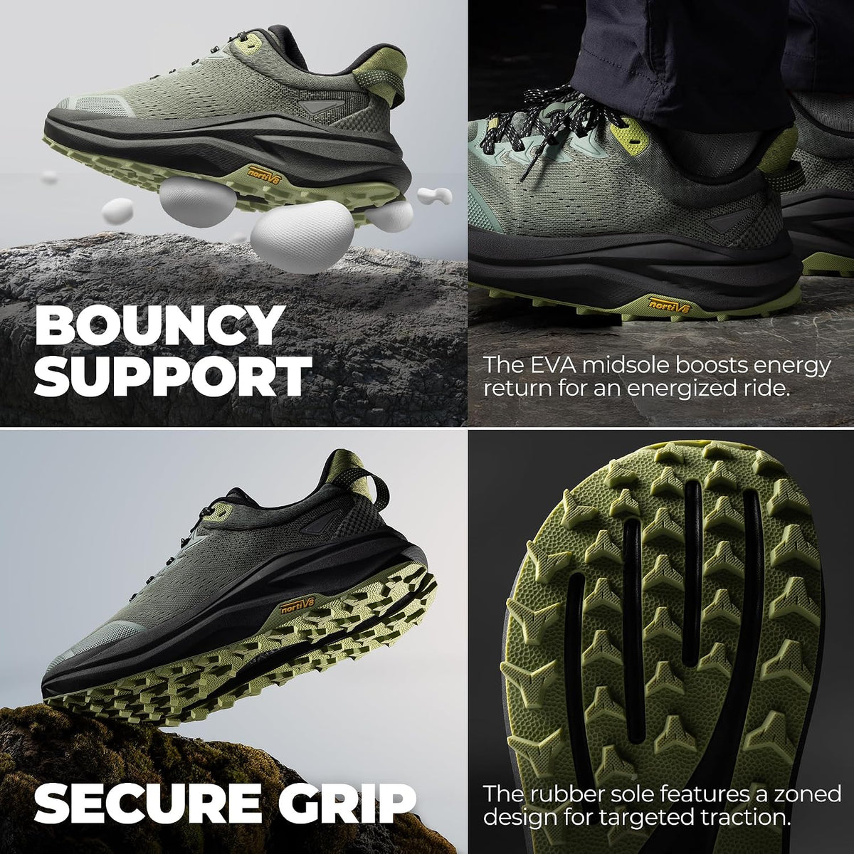 NORTIV 8 Men's Wide Toe Box Trail Running Shoes Cushion Walking Barefoot Tennis Workout Gym Cross Training Shoe Fashion Sneakers Whitney.