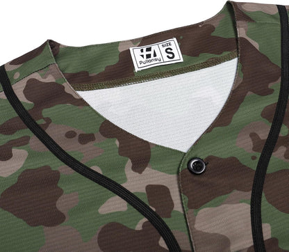 Pullonsy Blank Baseball Jersey for Men Women Full Button Up Short Sleeves Shirts Hip Hop Hipster Sports Uniforms .