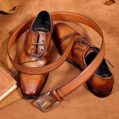 This handmade leather belt from VATAN is a great everyday accessory that pairs well with jeans, suits, and formal wear. Check it out on now! https://a.co/d/07bcYelg