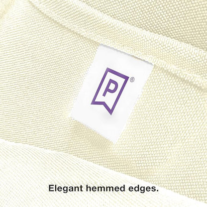 Gee Di Moda Rectangle Tablecloth - 90 x 156 Inch Ivory Table Cloth for 8 Foot Table with Floor-Length Drop - Heavy Duty Washable Fabric - 8 Ft Buffet Table, Holiday Party, Wedding  Baby Shower