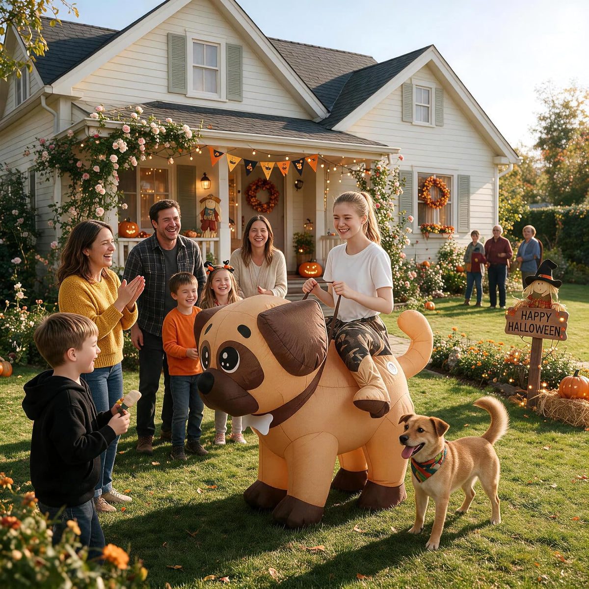 Inflatable Dog Halloween Costume For Adults (72 inch)