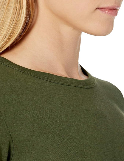Essentials Women's Slim-Fit Short-Sleeve Crewneck T-Shirt, Pack