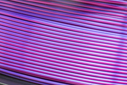 1.75mm PLA Filament Silk Dual Bi Color Purple Fuchsia, Coextrusion 3D Printer Filament with Shiny Silk Rainbow, 1kg (2.2lbs) Spool Neatly Wound Smooth Color Transition 3D Printing Rods