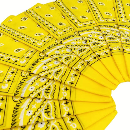 Vamqor 100% Cotton 10 Pack Fine Bandanas